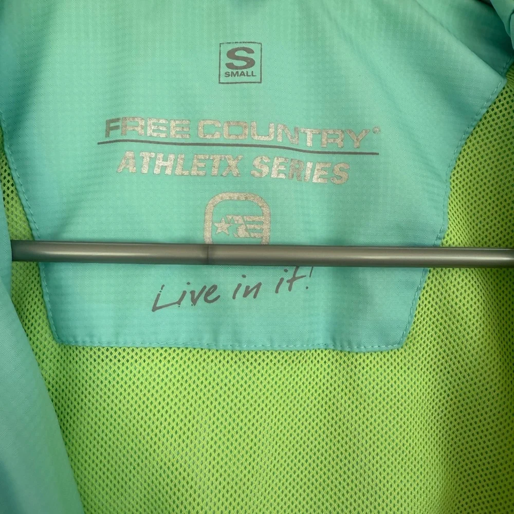 Free Country Aqua and Lime Jacket - Picture 5 of 6